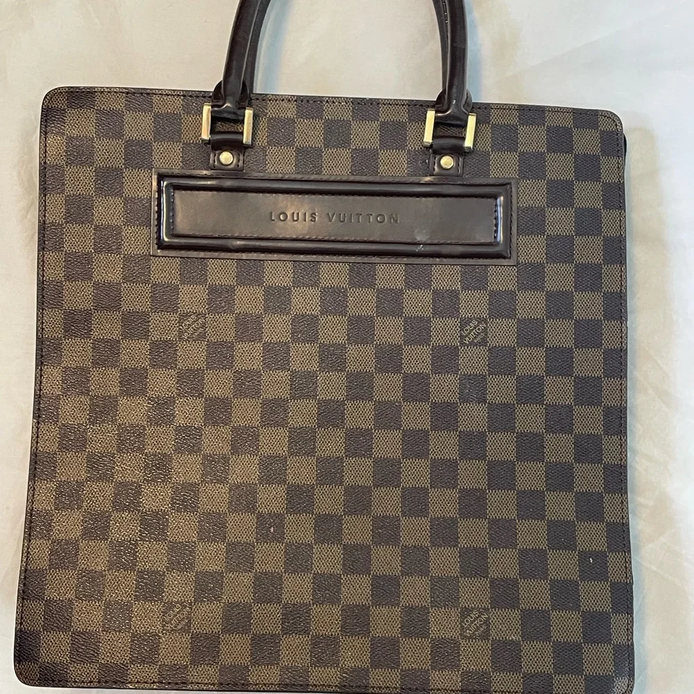 Louis Vuitton Paris Dark Brown Checkered Briefcase